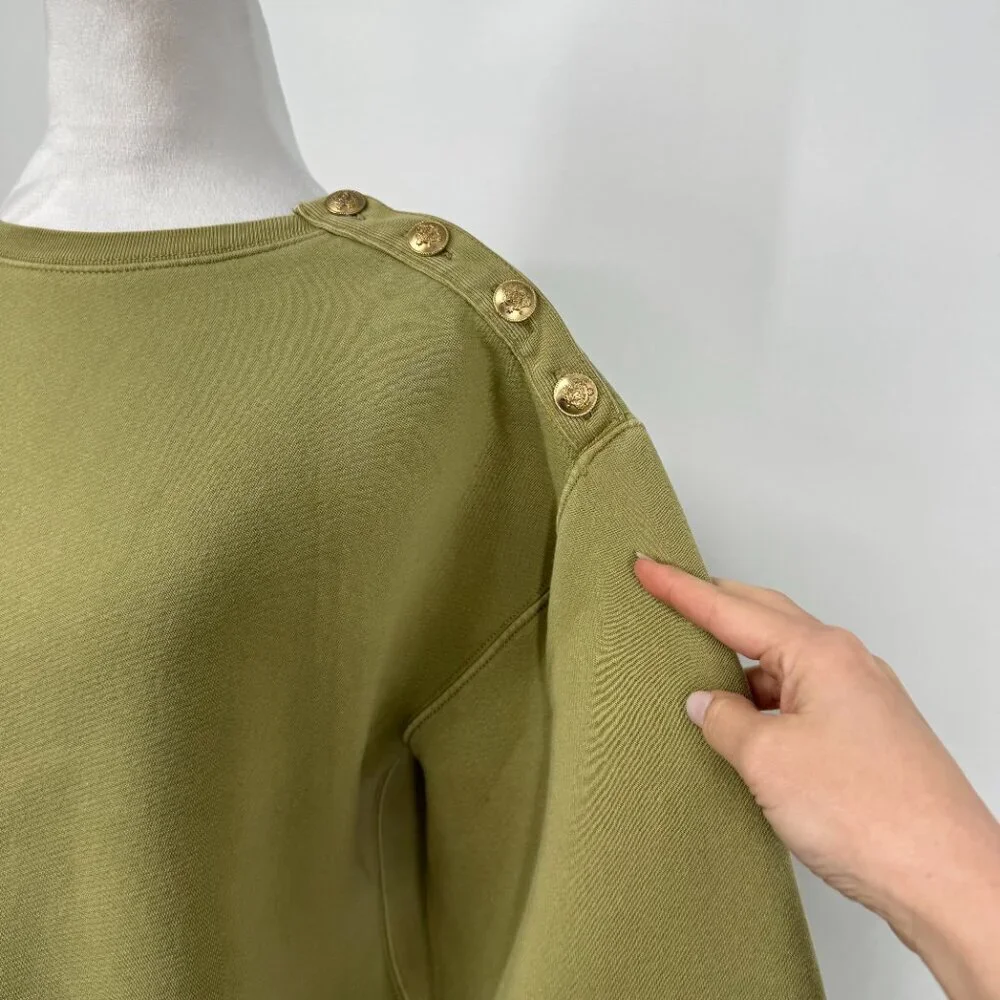 J.Crew Heritage Fleece Cropped Sweatshirt Size S
